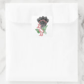 麻雀牌 1索 イーソウロゴのみ-01 QUADRATISCHER AUFKLEBER (Tasche)