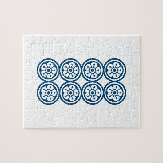 麻雀牌 8筒 / EIGHT OF CIRCLES -MAHJONG TILE- PUZZLE (Horizontal)