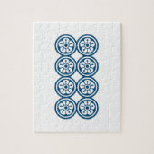 麻雀牌 8筒 / EIGHT OF CIRCLES -MAHJONG TILE- PUZZLE (Vertikal)