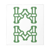 麻雀牌 8索 / EIGHT OF BAMBOOS -MAHJONG TILE- NOTIZBLOCK (Vorderseite)