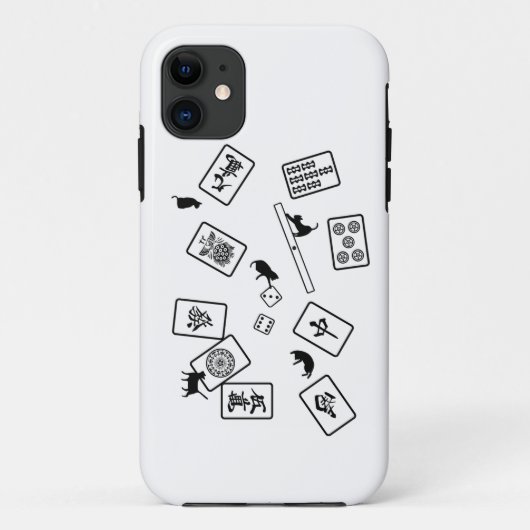 麻雀猫 mahjong cat Case-Mate iPhone hülle (Rückseite)