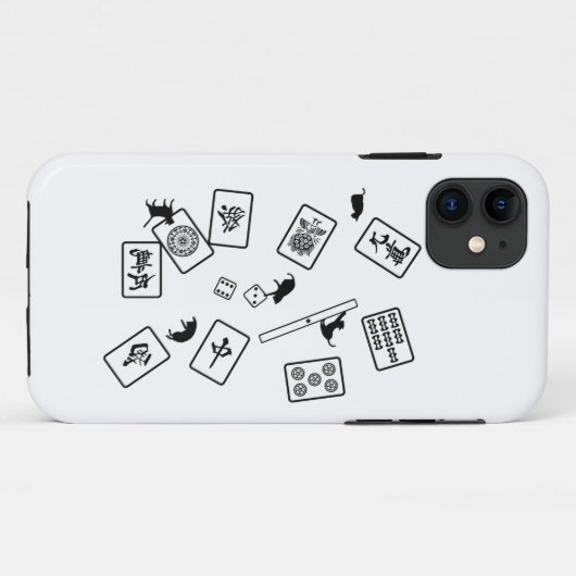麻雀猫 mahjong cat Case-Mate iPhone hülle (Rückseite (Horizontal))