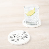 麻雀猫 mahjong cat sandstein untersetzer (Seite)