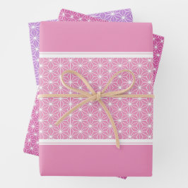 麻 の 葉 ASANOHA | Japanisches KIMONO-Muster Geschenkpapier Set