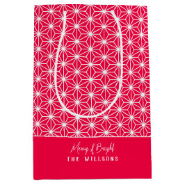 麻 の 葉 | ASANOHA Japanisches Kimono Muster Xmas Ges Mittlere Geschenktüte