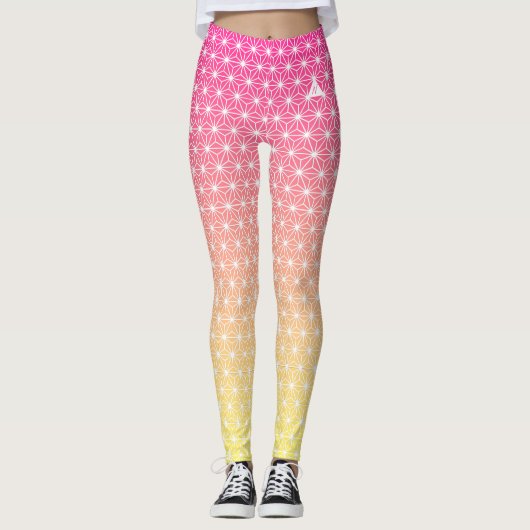 麻 の 葉 ASANOHA | Japanisches traditionelles KIMONO- Leggings (Vorderseite)