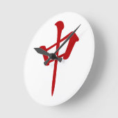 麻 雀 牌_ン_中 チ 01 RUNDE WANDUHR (Winkel)