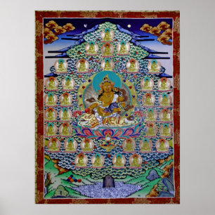 黃財神 35 佛 gelbes Jambhala n 35 Buddhas Poster