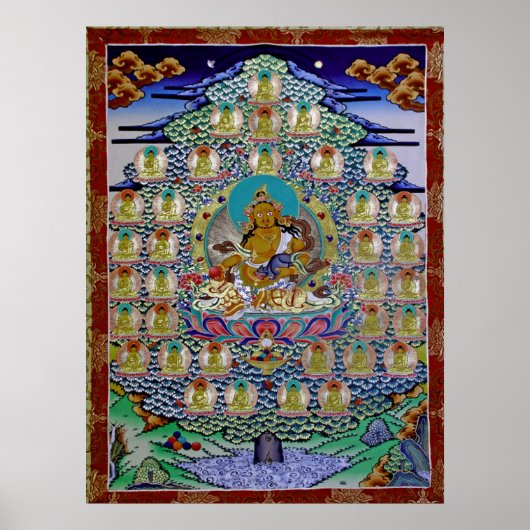 黃 神35佛Gelbe Jambhala n 35 Buddhas Poster (Vorne)