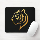 黄金の虎 Gold Tiger – Japanese Minimalist Mousepad (Mit Mouse)