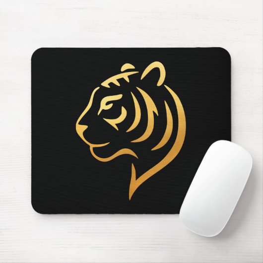 黄金の虎 Gold Tiger – Japanese Minimalist Mousepad (Mit Mouse)