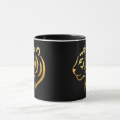 黄金の虎 Gold Tiger – Japanese Minimalist Tasse (Zentrum)