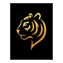 黄金の虎 Gold Tiger – Japanische Minimalistische Kunst