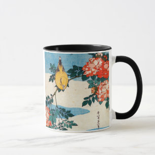 黄 鳥 と 薇, 北 Yellow Bird und Rose, Hokusai, Ukiyo-e Tasse