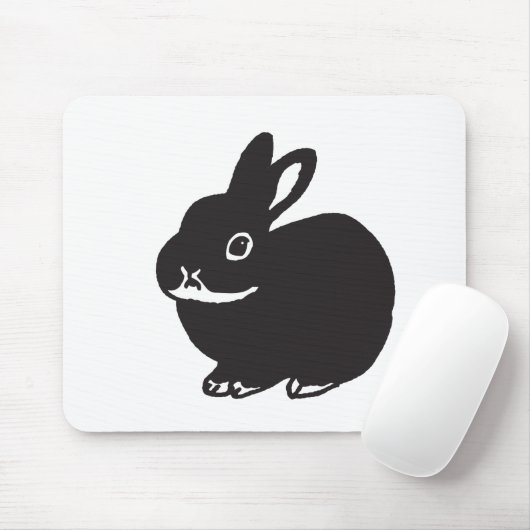 黒いうさぎ MOUSEPAD (Mit Mouse)