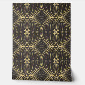 黒地にゴールドラインの上品なシームレス柄 TAPETE (Abrollen)