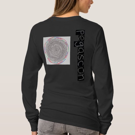 黒地に「縁結曼荼羅」 Tシャツ T-Shirt (Rückseite)