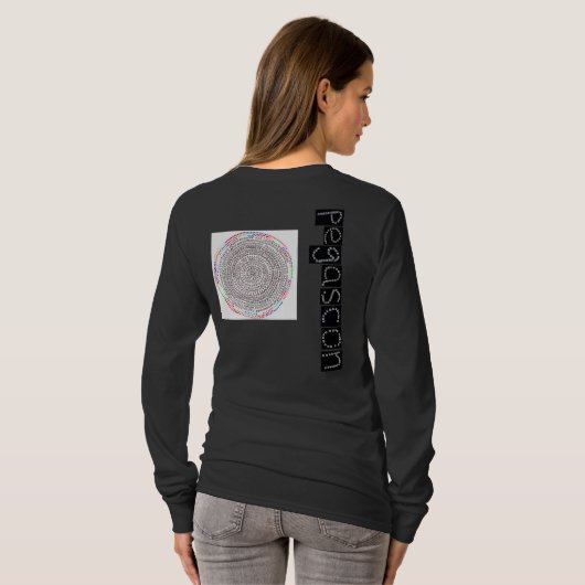 黒地に「縁結曼荼羅」 Tシャツ T-Shirt (Schwarz voll)