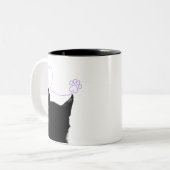 黒猫の前後マグカップ ZWEIFARBIGE TASSE (Vorderseite Links)