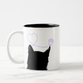 黒猫の前後マグカップ ZWEIFARBIGE TASSE (Links)