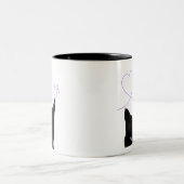 黒猫の前後マグカップ ZWEIFARBIGE TASSE (Mittel)