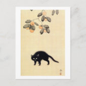 黒 猫, 春 Black Cat (Detail), Shunsō, japanische Kuns Postkarte (Vorderseite)