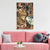 龍 虎, 国 Tiger & Dragon, Kuniyoshi, Ukiyo-e Leinwanddruck (Insitu (Wohnzimmer))