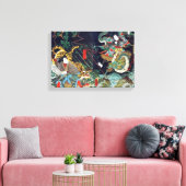 龍 虎, 豊, 国 Dragon & Tiger, Toyokuni, Ukiyo-e Leinwanddruck (Insitu (Wohnzimmer))