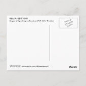 龍 虎, 豊, 国 Dragon & Tiger, Toyokuni, Ukiyo-e Postkarte (Rückseite)