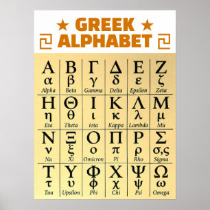 ꡙ 24 Griechenland-Buchstaben   Das griechische Alp Poster
