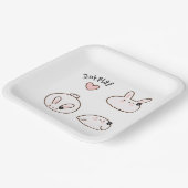 고 마 워 요! Danke Bow (Koreanisch) Pappteller (Gewinkelt)