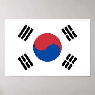 대한민국의 국기 - 대한민국의 나라문장 - Flag of South Korea Poster