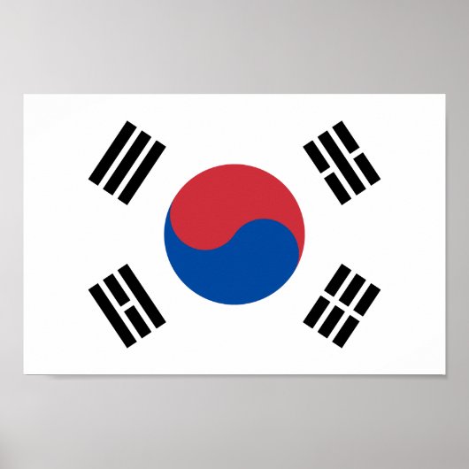 대한민국의 국기 - 대한민국의 나라문장 - Flag of South Korea Poster (Vorne)