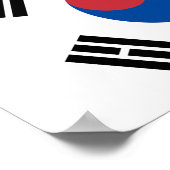 대한민국의 국기 - 대한민국의 나라문장 - Flag of South Korea Poster (Ecke)