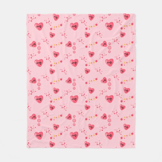 사 랑 - LIEBE auf Koreanisch Fleecedecke (Vorderseite)