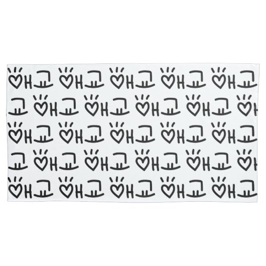 애 교 Aegyo | Hangul Language Kissenbezug (Vorderseite-Links)