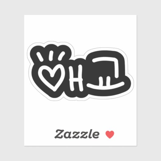애 교 Aegyo | Hangul Language Sticker (Blatt)