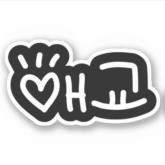 애 교 Aegyo | Hangul Language Sticker (Vorderseite)