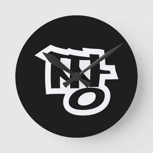 짱 JJANG - Die BEST ~ Koreanische Slang Hangul-Spra Runde Wanduhr (Vorderseite)