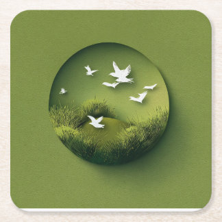 초 록 액 자 RECHTECKIGER PAPPUNTERSETZER