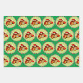 크 리 스 스 frohe Weihnachten Erdbeerkuchen Geschenkpapier Set (Vorderseite 3)