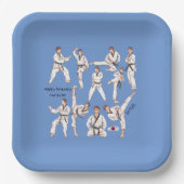 태 권 도 Taekwondo Korean Martial Art Personalisiert Pappteller (Vorderseite)