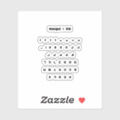 한 글 AUFKLEBER (Blatt)