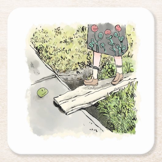 ｓれいやじ rechteckiger pappuntersetzer (Vorderseite)