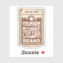 Suche nach kaffeebohnen aufkleber Café