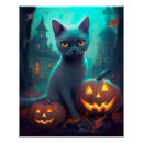 Suche nach blaue katze poster Gruselig