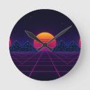 Suche nach retro futuristisch wanduhren Synthwave