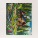 Suche nach der wald puzzle Hütte