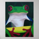 Suche nach roter frosch poster Auge