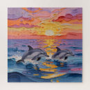 Suche nach ozeanwelle puzzle Sonnenuntergang